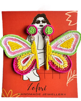 Multicoloured Beaded Titli Earing