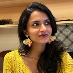 Multicoloured Beaded Titli Earing