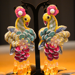 Peacock Royale Earrings – A Little Drama, A Lot of Glam! 💙